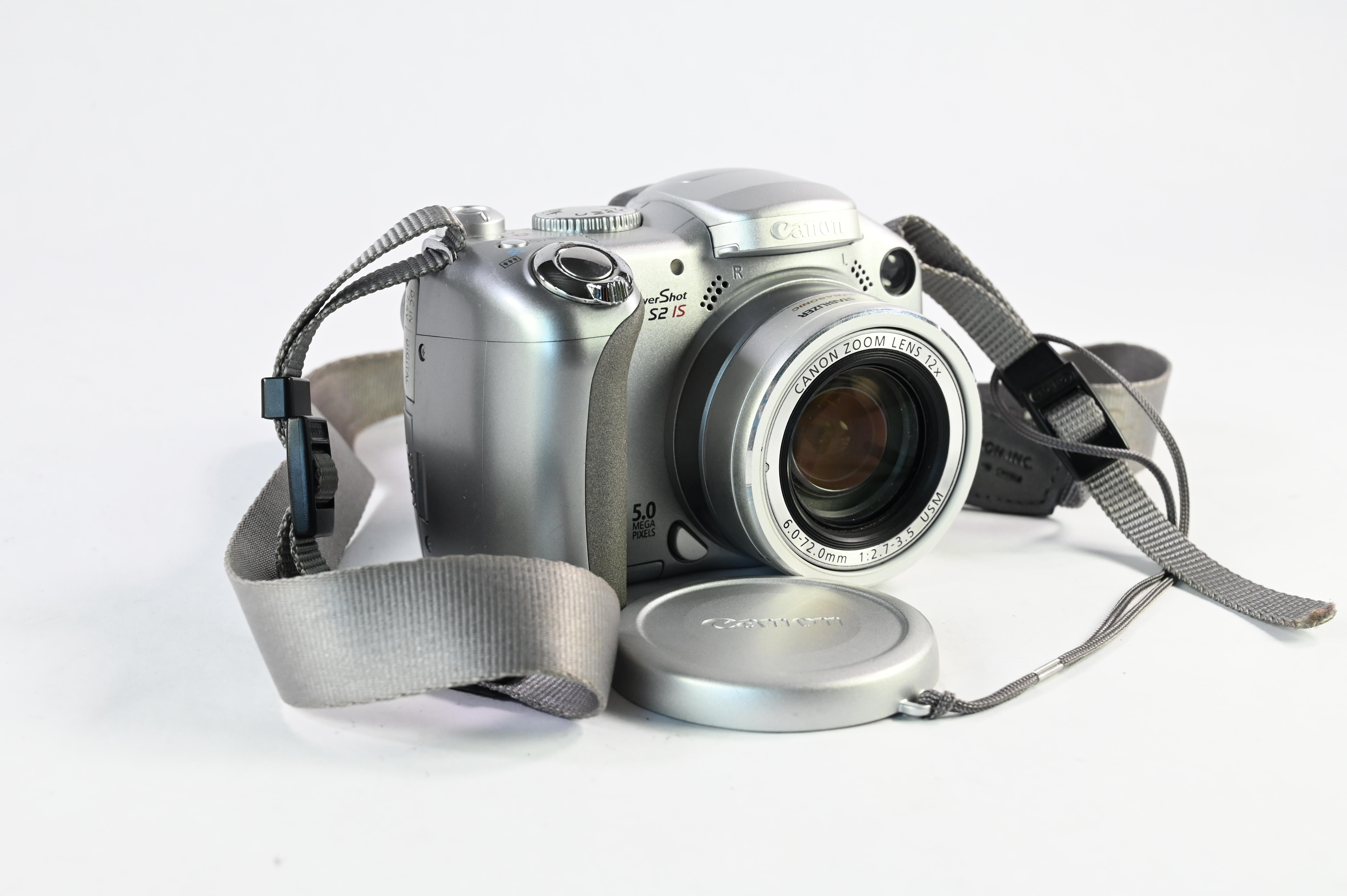 Used Canon PowerShot S2 IS 5MP Digital Camera w/12x Zoom in