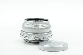 Leica 35mm rangefinder camera in a two piece leather case Stock Photo