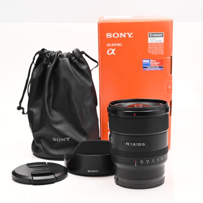 Used Sony FE 20mm f1.8 G Lens SEL20F18G in 'Mint-' condition