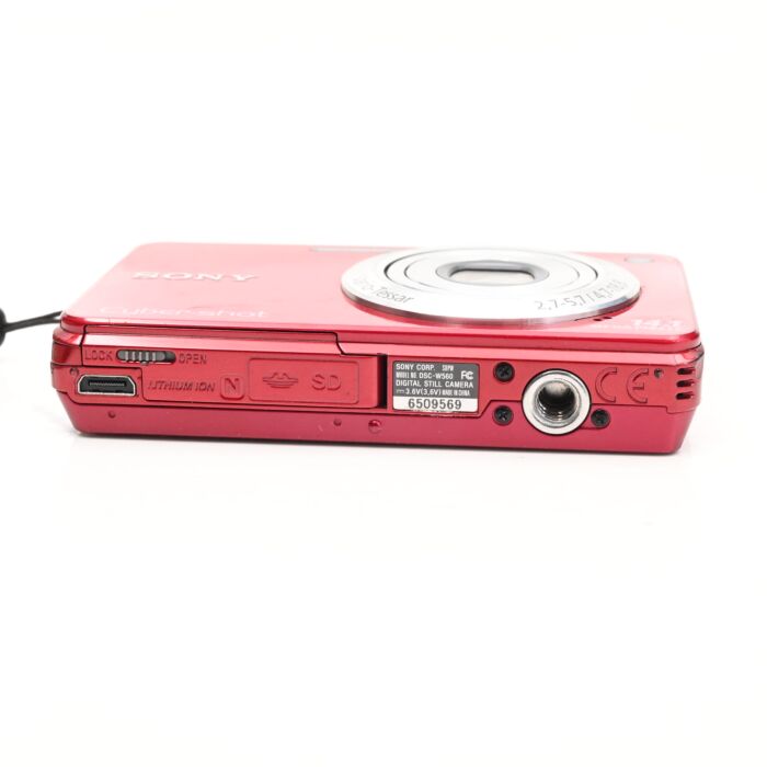 Used Sony Cyber-Shot DSC-W560 14.1MP Digital Camera w/4x Zoom Red
