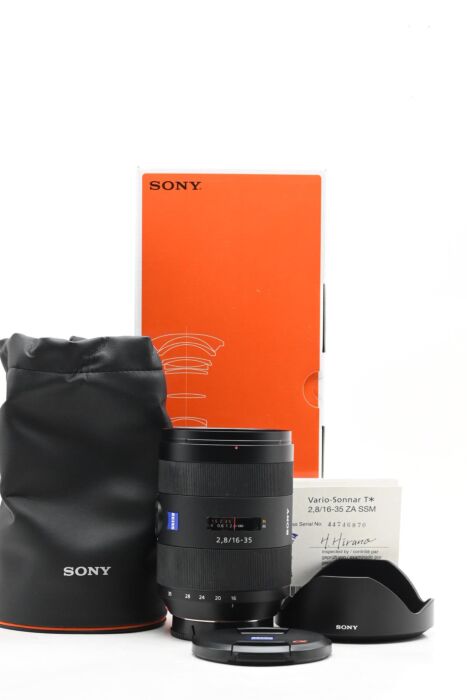 Used Sony ZA 16-35mm f2.8 Vario-Sonnar T* SSM Lens A Mount Used Sony ZA 16-35mm f2.8 Vario-Sonnar T* SSM Lens A Mount