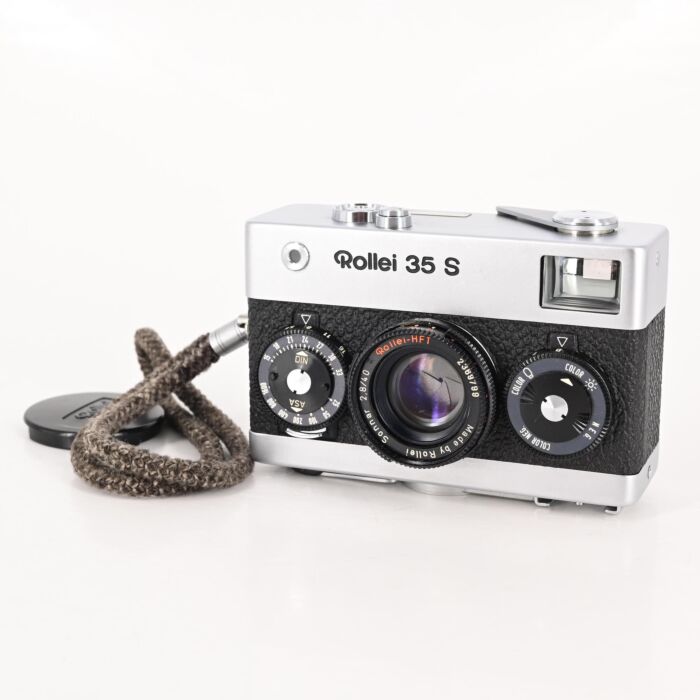 Rollei 35 S Camera Chrome w/40mm f2.8 Sonnar HFT Lens 35S