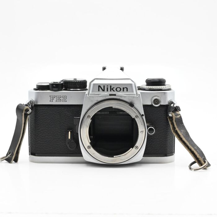 Used Nikon FE2 SLR Film Camera Body Chrome, Inoperable in