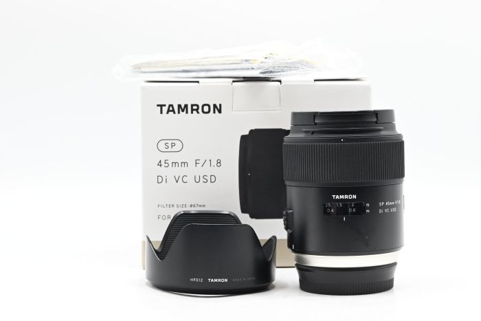 Used Tamron AF F013 SP 45mm f1.8 Di VC USD Lens Canon EF in 'Good