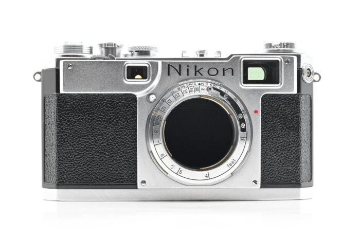 Used Nikon S2 Chrome Dial Nippon Kogaku Rangefinder Camera *Read
