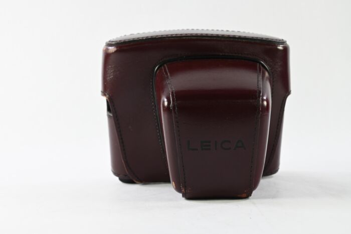 Used Vintage Leitz Wetzlar Burgandy Leather Hard Case for Leica SL