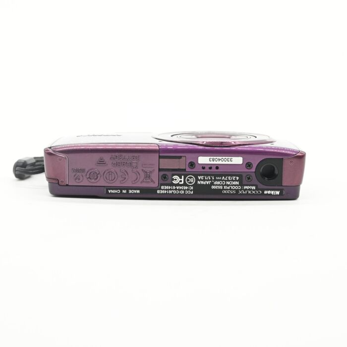 Used Nikon Coolpix S5200 16MP Digital Camera w/6x Zoom Plum Parts