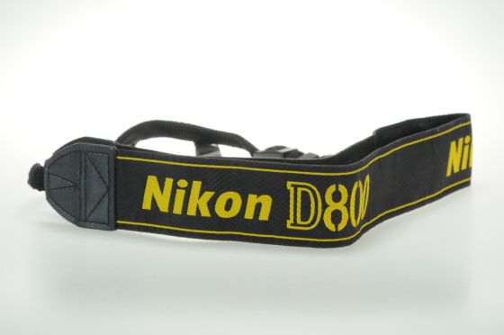 Nikon Neck Strap 1.5" Black Yellow Stitch D800