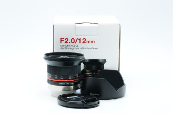 Samyang 12mm f2 NCS CS Lens Fuji-X mount