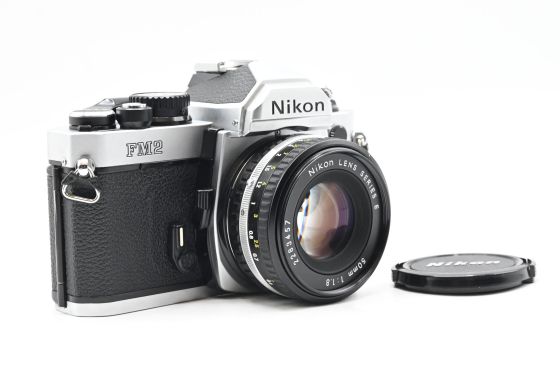 Nikon FM2 SLR Film Camera Kit FM-2 Chrome w/ 50mm f1.8 Lens