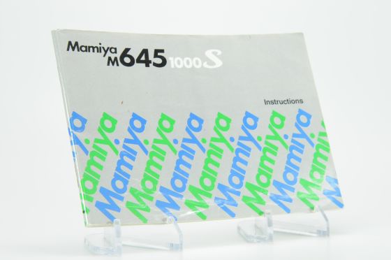 Mamiya M645 1000s Instruction Manual