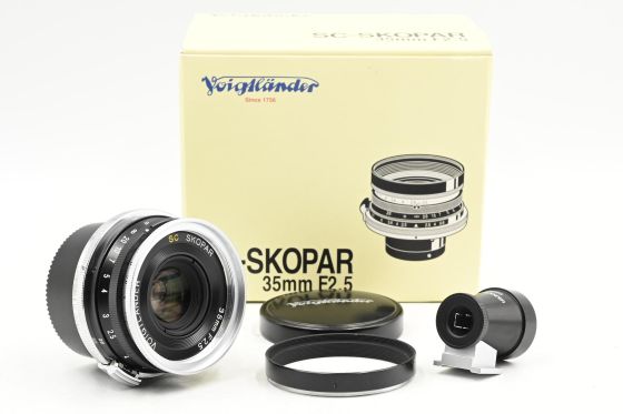 Voigtlander 35mm f2.5 SC Skopar w/Finder Lens Nikon Rangefinder