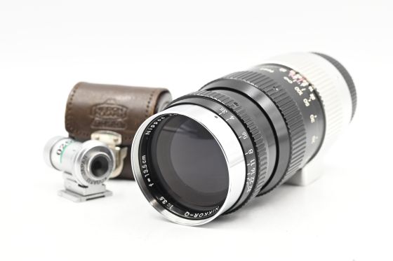 Nikon Nikkor 13.5cm 135mm f3.5 Q Rangefinder Lens Black LTM M39 w/Finder