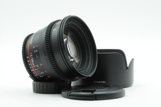 Rokinon 50mm T1.5 AS IF UMC Cine Lens Nikon F mount