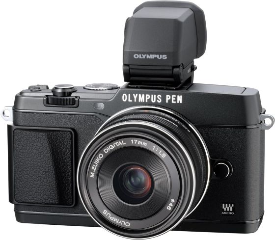 Olympus PEN E-P5 16.1MP Camera Body Kit with 17mm f1.8, Viewfinder Black