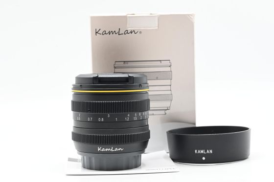 KamLan 50mm f1.1 Manual Focus Lens for Micro 4/3 MFT Mount