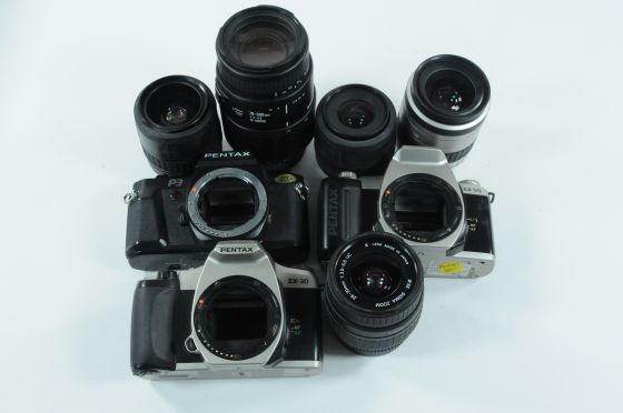 Lot of Pentax Auto Focus Lenses K-Mount AS-IS for Parts or Repair