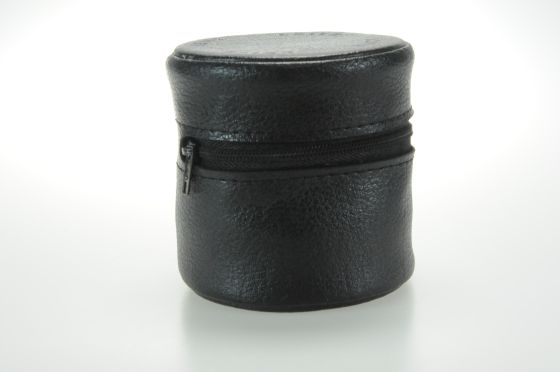Leica Black Soft Leather Zipper Lens Case (3.25"H  3.0"Dia.)