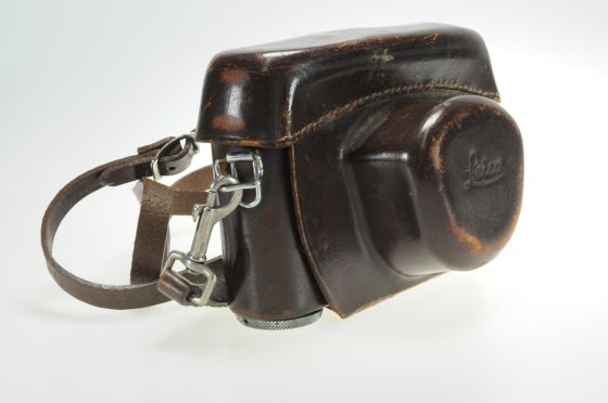 Vintage Early Leitz Leica Brown Leather Camera Case for M Series