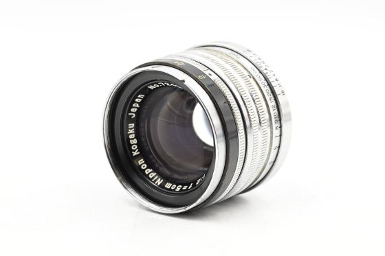 Nikon Nikkor 5cm (50mm) f2 H.C. Nippon Kogaku LTM M39 Lens Chrome Japan