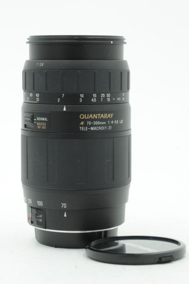 Quantaray AF 70-300mm f4-5.6 Tele-Macro LD Lens Canon EF