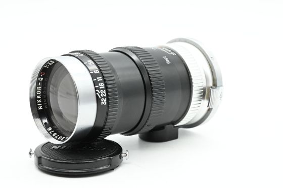 Nikon Nikkor 13.5cm 135mm f3.5 Q.C. NKJ Rangefinder Lens Black