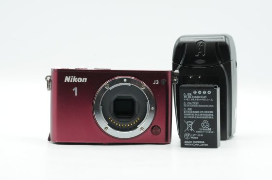 Nikon 1 J3 14.2MP Mirrorless Digital Camera Body Red