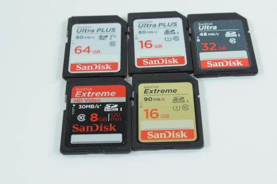 Lot of Sandisk SD Memory Cards 8/16/32/64GB