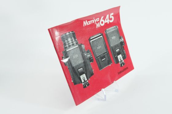 Mamiya M645 Instruction Manual Book