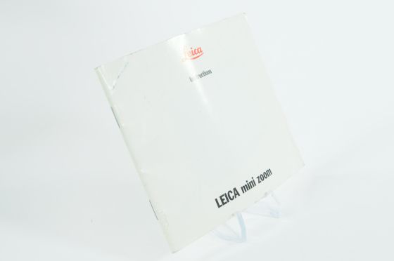 Leica Mini Zoom User Instruction Manual Guide
