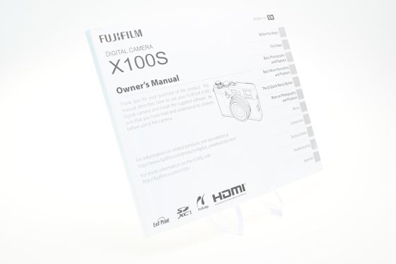 Fuji Fujifilm X100S Owner's Manual Instruction Guide