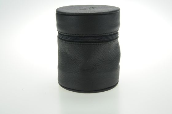 Leica Leitz Black Soft Leather Zipper Lens Case (H-3.75" Dia-3")