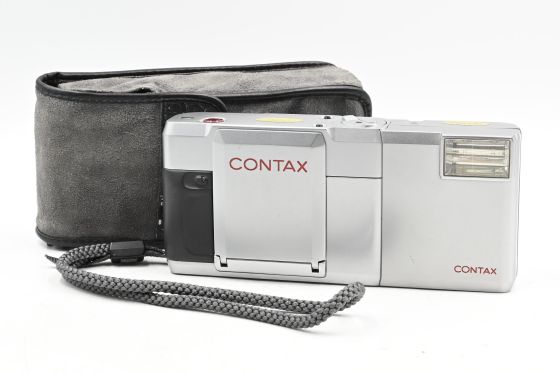 Contax T Film Camera w/38mm f2.8 T* Sonnar, T14 Flash & Case