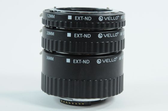 Vello EXT-ND Autofocus Extension Tube Set 12/20/36mm for Nikon