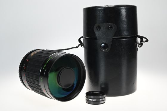Quantaray 500mm f8 MC Mirror Lens w/ Filter Set