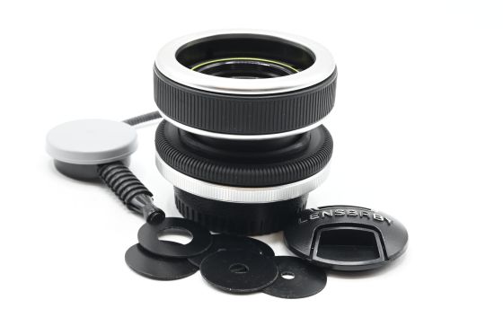 LensBaby Composer w/Double Glass Optic, Aperture Disc Set Nikon-F Mount