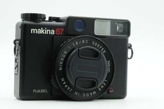 Plaubel Makina 67 Folding 120 Film Camera w/80mm f2.8 Nikkor Lens
