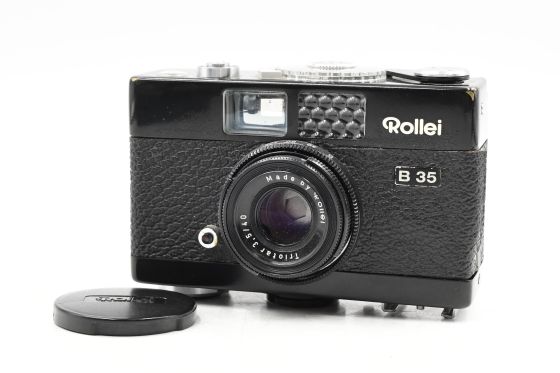 Rollei B 35 Film Camera w/40mm f3.5 Triotar Lens B35 Black