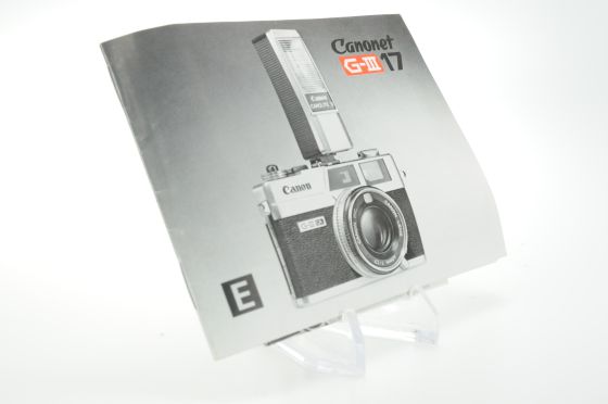 Canon G-III 17 Instruction Manual Guide