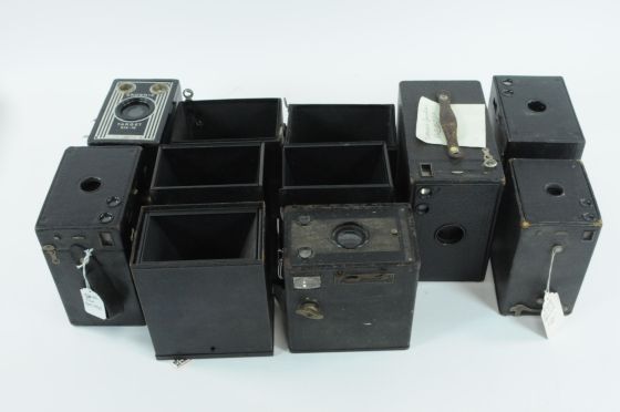Lot of Vintage Film Box Cameras.