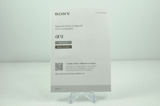 Sony A9 Instructions Book Manual