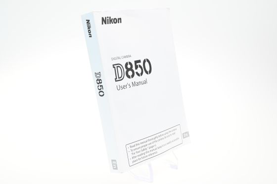 Nikon D850 User Manual Guide Instruction Operator Manual