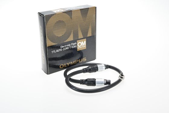 Olympus OM Electronic Flash TTL Auto Cord T 0.3m