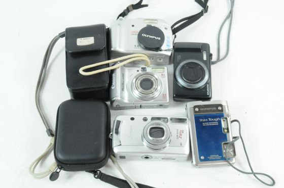 Lot of Misc Digital Point and Shoot Cameras (AS-IS for Parts or Repair)