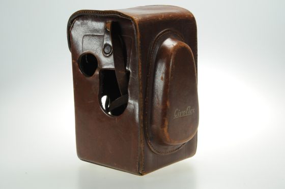 Vintage Ciroflex TLR Camera Case Brown Leather w/ Strap