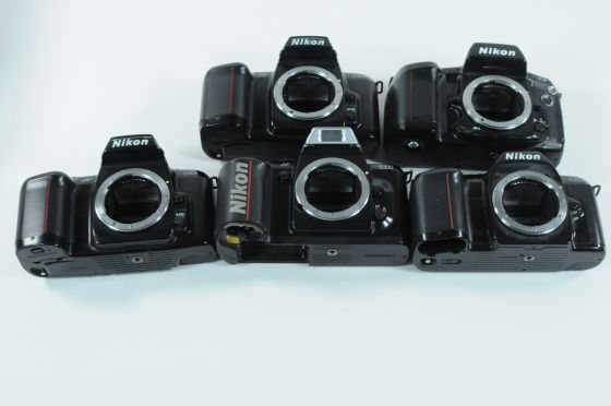 Lot of Nikon Auto Focus SLR Cameras, Untested for Parts Repair.