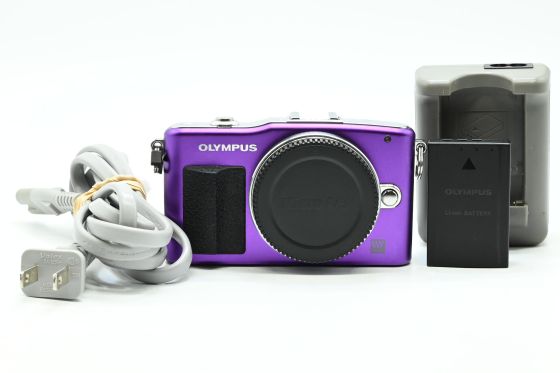 Olympus Pen Mini E-PM1 12.3MP Mirrorless Digital Camera Body MFT Purple