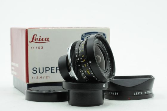 Leica 11103 M 21mm f3.4 Super Angulon Lens *Complete CLA
