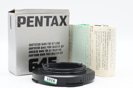 Pentax Adapter 645 for Pentax 67 Lens