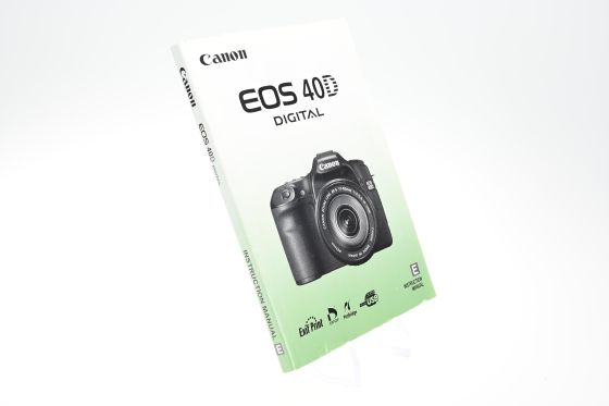 Canon 40D User Instruction Manual Guide